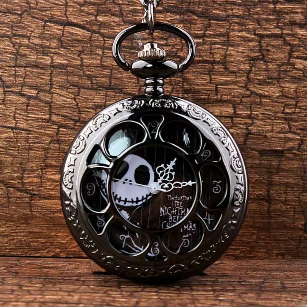 JACK SKELLINGTON NIGHTMARE BEFORE CHRISTMAS POCKET WATCH NECKLACE